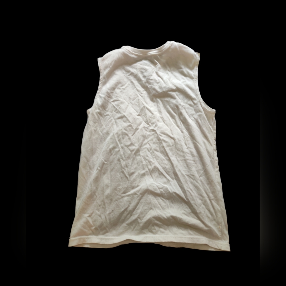 Sleeveless white T-shirt - Picture 2 of 3